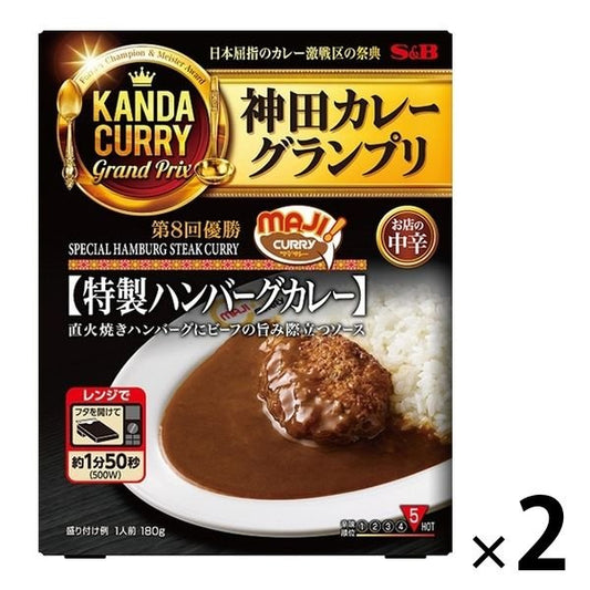 【たっぷり2個！】神田カレーグランプリ 特製ハンバーグカレー 中辛 180g