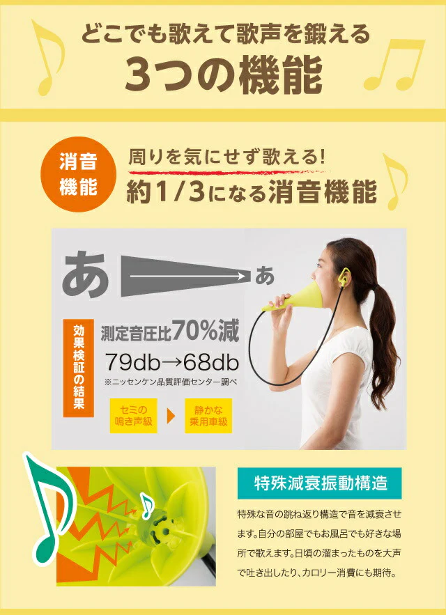 【グリーン 】ウタエット UTAET カラオケ 防音マイク ストレス解消 一人カラオケ 歌練 消音 発声練習 エクササイズ プレゼント