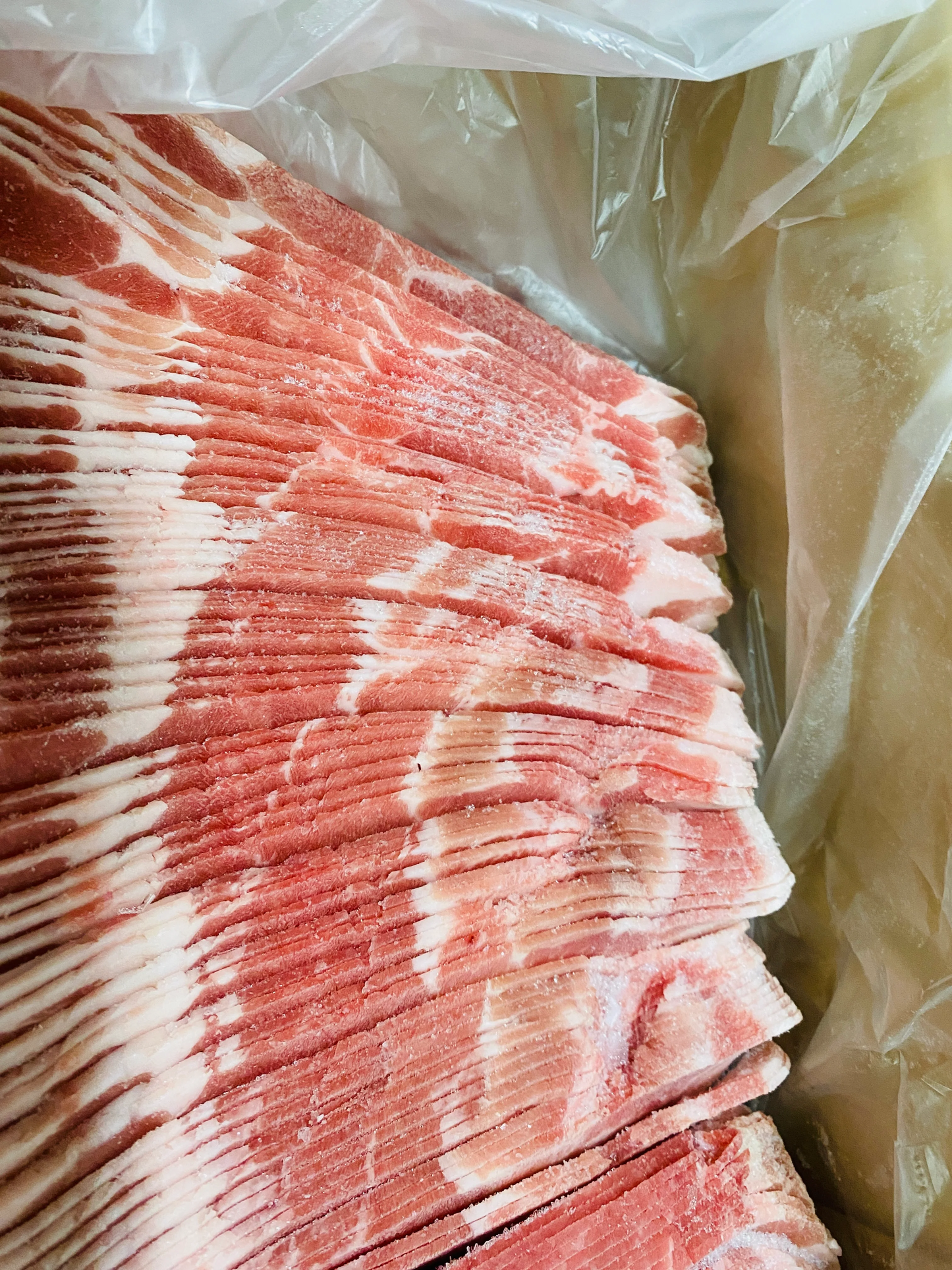 【全国一律送料無料】【92円/100g】大容量 豚バラ２㎜スライス ４kg 便利な1kg小分け包装
