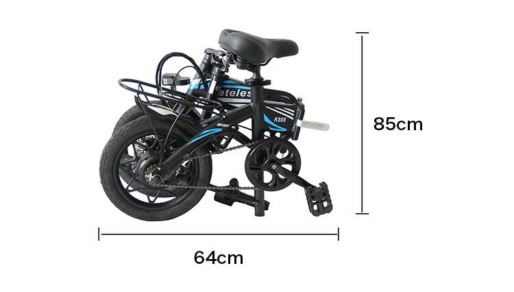 2021最新次世代Smart eBike,k808 おしゃれハイブリッド 小型折り畳み自転車　電動　14インチ 通勤 通学 サイクリング おしゃれ 3段階変速  軽量　レディース メンズ