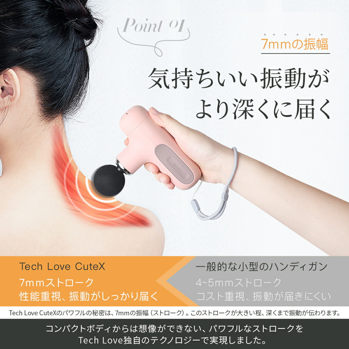 Tech Love CuteX ハンディガン　ホワイト