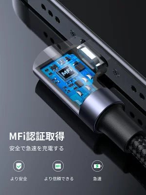 [UGREEN] L型 USB to Lightning ケーブル 1M