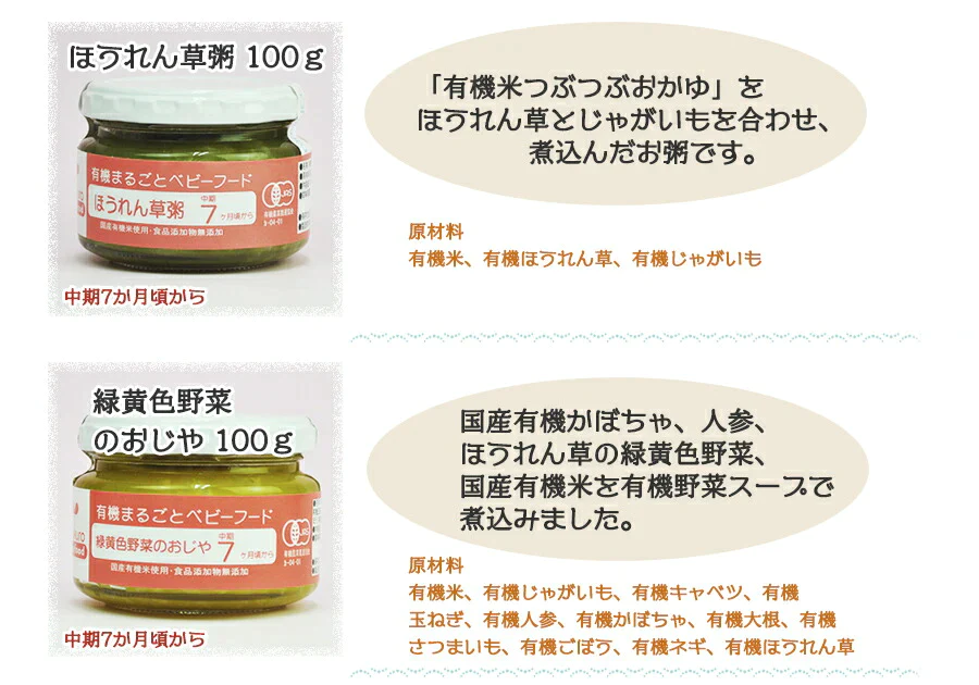 有機JAS認定 まるごとベビーフード ７か月・10か月頃から 離乳食 6種類12食詰め合わせセット