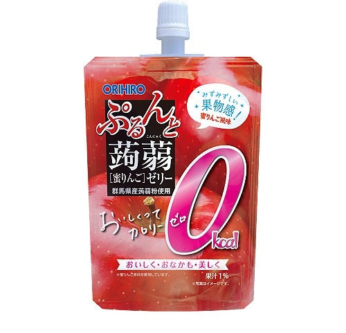 【送料無料】オリヒロ ぷるんと蒟蒻ゼリー カロリーゼロ 蜜りんご 130g×8個入×1箱