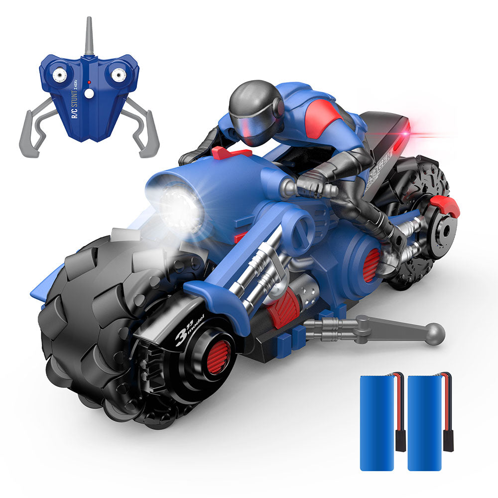 DEERC ラジコン ラジコンカー 子供向け ドリフトラジコン バイク おもちゃ RCオートバイ rcカー 操作時間60分 LEDライト 1/10 2.4GHz無線 プレゼント 贈り物 国内認証済み 送料無料 10421