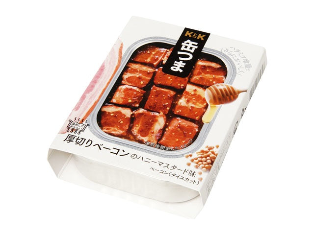 【送料無料】K&K 缶つま 厚切りベーコンのハニーマスタード 105g×12個