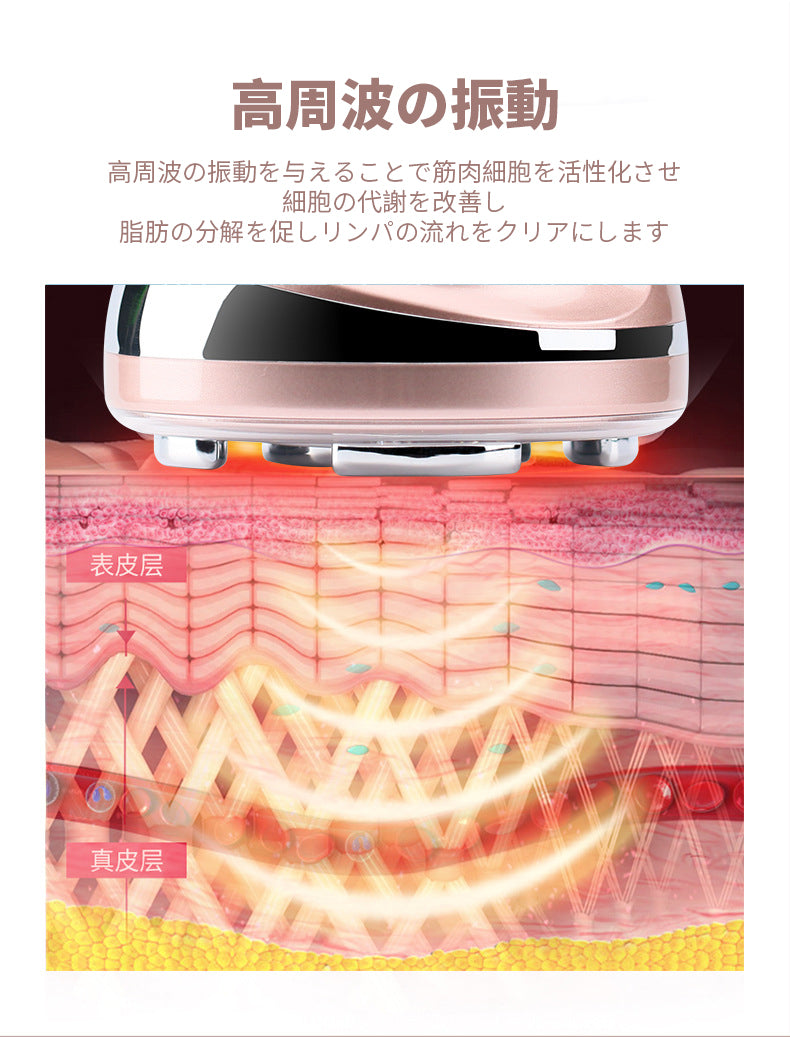 キャビテーション ラジオ波 家庭用 LED光エステ 振動マッサージ RF 高周波1台4役 超音波 セルライト 痩身 キャビテーション ラジオ波 RF LED光エステ 振動マッサージ 家庭用 超音波 セルライト 痩身 ボディ専用 高周波 脂肪燃焼 送料無料