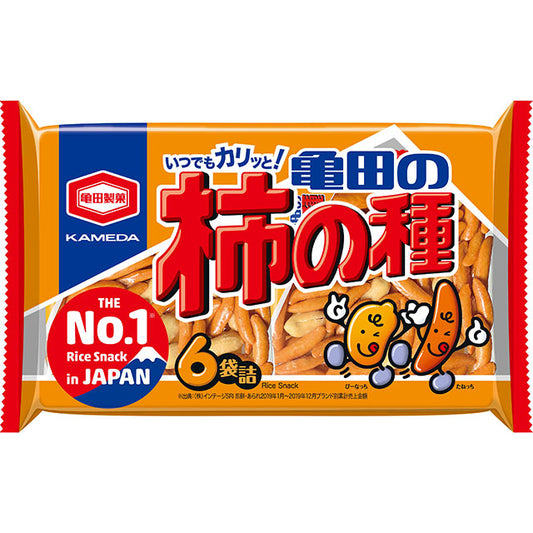 【送料無料】亀田製菓 亀田の柿の種 190ｇ（6袋詰）×12袋（1ケース）