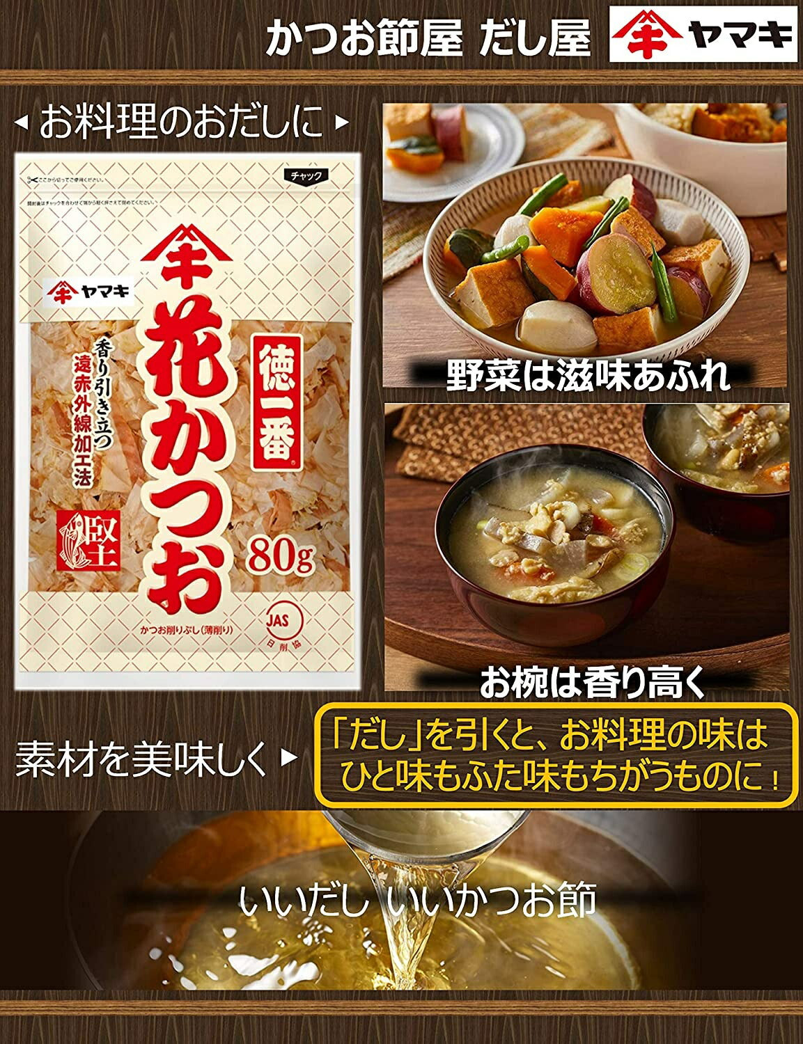 【送料無料】ヤマキ 徳一番花かつお 80g×12個