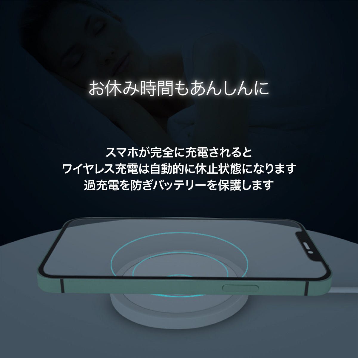 【5人シェア買いでお得】iPhone13 iPhone12 MagSafe対応 ワイヤレス充電器 15W ケーブル長さ 2m  17-BAT142