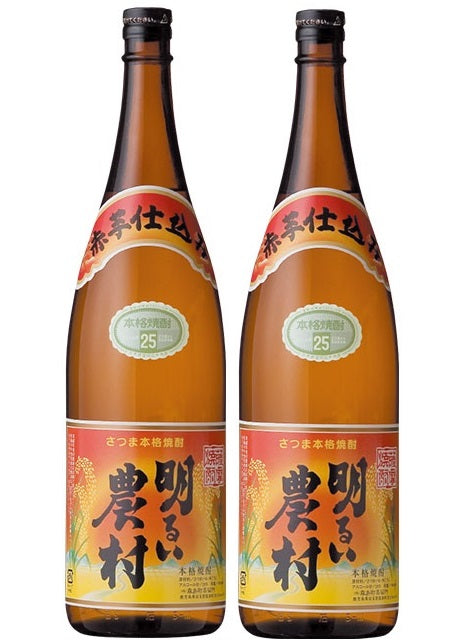 【送料無料】焼酎 霧島町蒸留所 赤芋仕込み 明るい農村 25度 1.8L 1800ml×2本【北海道・沖縄県・東北・四国・九州地方は必ず送料がかかります】【熨斗・ご贈答品の対応可】
