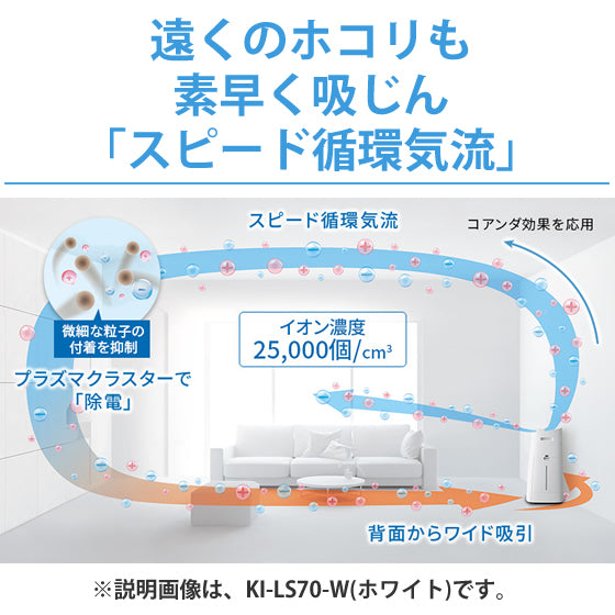 【48H限定・1,300円オフ】加湿空気清浄機  SHARP/シャープ プラズマクラスター （ブラウン系） [KI-LS70-T]
