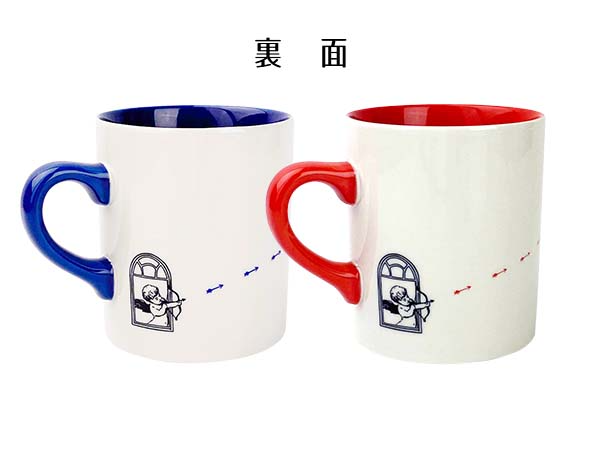 マグカップ レッド ＆ ブルー 2個 セット ペア 350cc おしゃれ 北欧風 かわいい 食器 日本製 人気