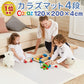 カラズマット 120×200cm グレー プレイマット 赤ちゃん ベビー おしゃれ 120 200 4cm ノンホルム 防炎 フロアマット 4段 折りたたみ 防水 出産祝い 北欧 収納 防音 ベビーサークル  大判 ベビーマット Caraz カラズ 床暖房対応 リバーシブル 【保証付き】