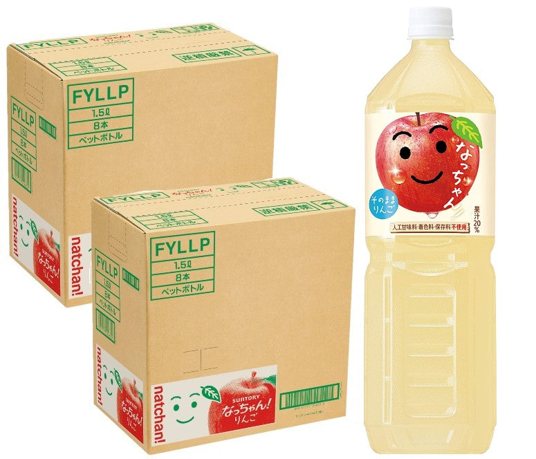 送料無料 サントリー なっちゃん！ りんご 1500ml 1.5L×16本/2ケース