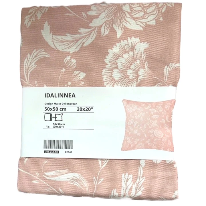 イケア IKEA クッションカバー IDALINNEA イダリンネア 50x50cm ライトピンク