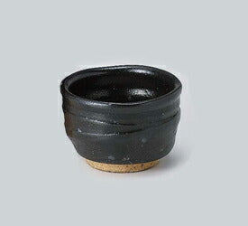 黒織部グイ呑 盃 さかずき 酒器 日本酒 飲食店 料亭 美濃焼 日本製 国産   陶器のふる里  trysミ