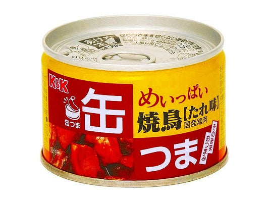 【送料無料】K&K 缶つま めいっぱい焼鳥 たれ味 135g×48個