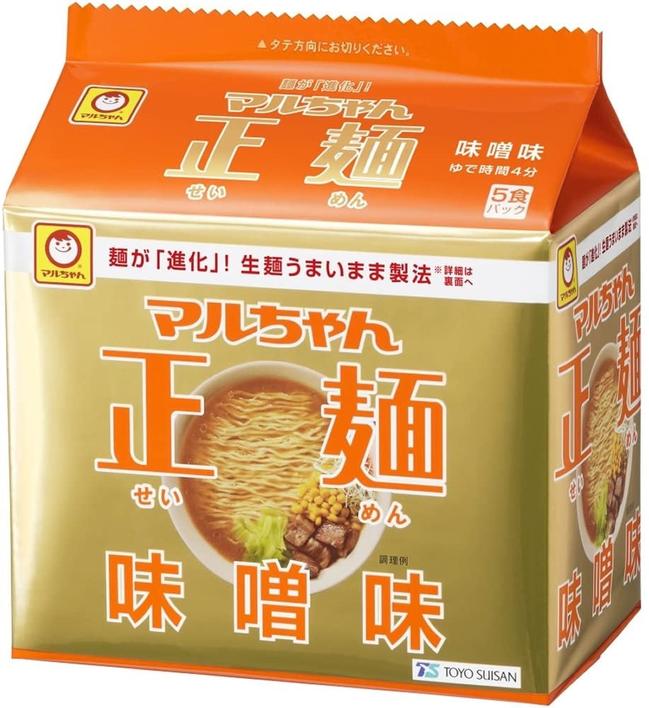 【送料無料】東洋水産 マルちゃん正麺 味噌味 5食×6個