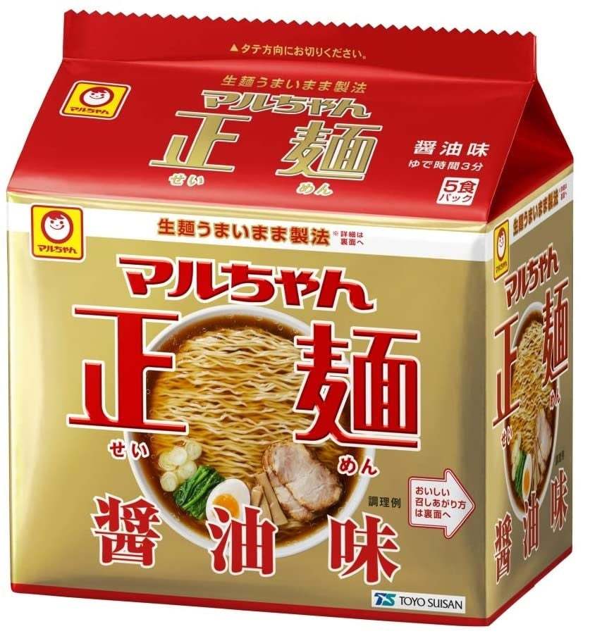 【送料無料】東洋水産 マルちゃん正麺 醤油味 5食×12個