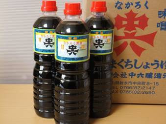 【送料無料】富山県 中六醸造元 甘口醤油 ペット 1800ml 1L×12本 新湊 魚に合う醤油 なかろく