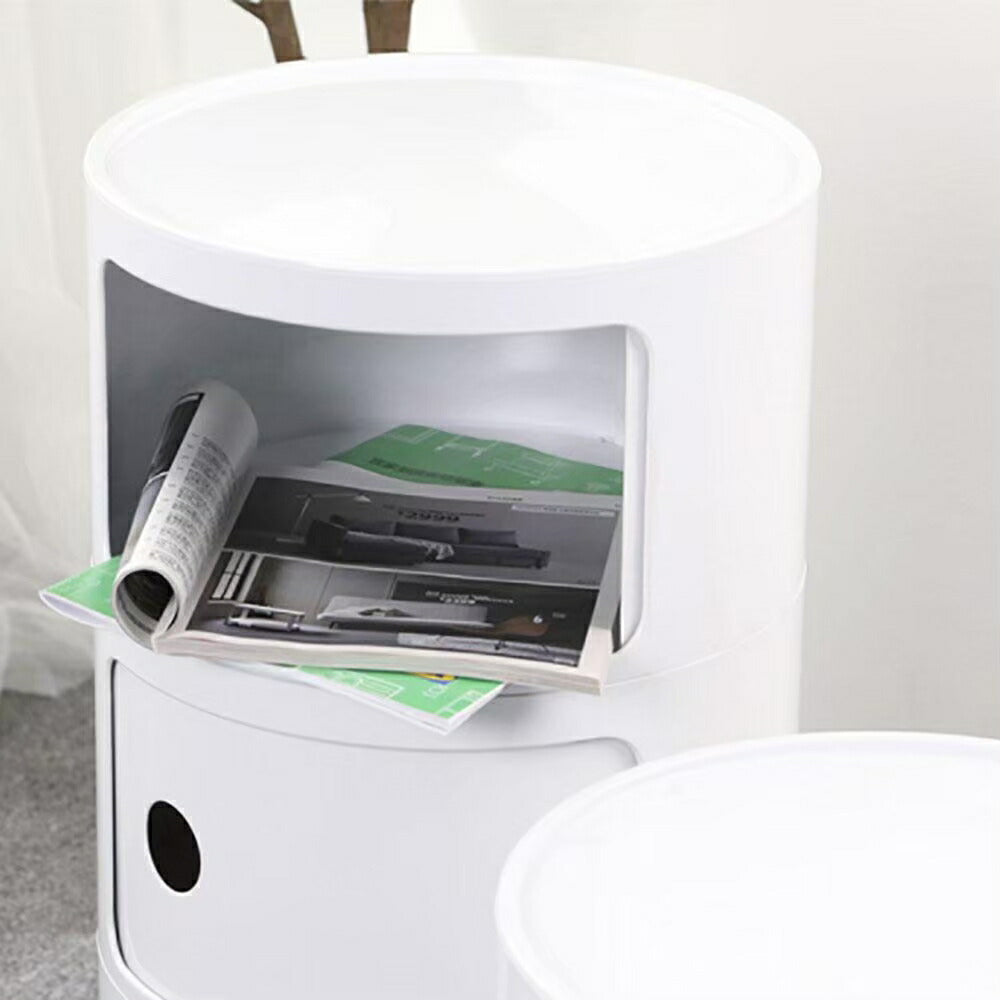 【人気商品】収納ボックス コンポニビリ リプロダクト 2段 収納 ホワイト プラスチック収納 収納BOX 円柱ラック リビングラック ラック キャビネット リビング 収納 デザイナーズ デザイナーズ家具 北欧 インテリア おしゃれ 玄関 かわいい