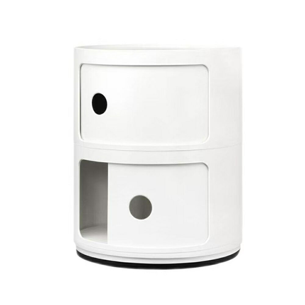 【人気商品】収納ボックス コンポニビリ リプロダクト 2段 収納 ホワイト プラスチック収納 収納BOX 円柱ラック リビングラック ラック キャビネット リビング 収納 デザイナーズ デザイナーズ家具 北欧 インテリア おしゃれ 玄関 かわいい