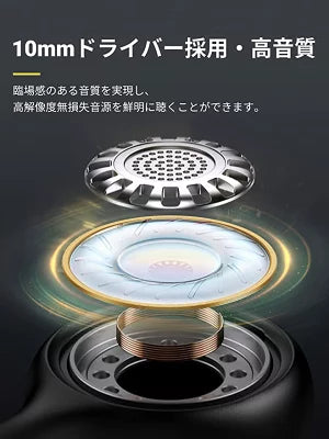 [UGREEN] 有線イヤホン 3.5mm 4極 ノイズキャンセル機能マイク付 ブラック