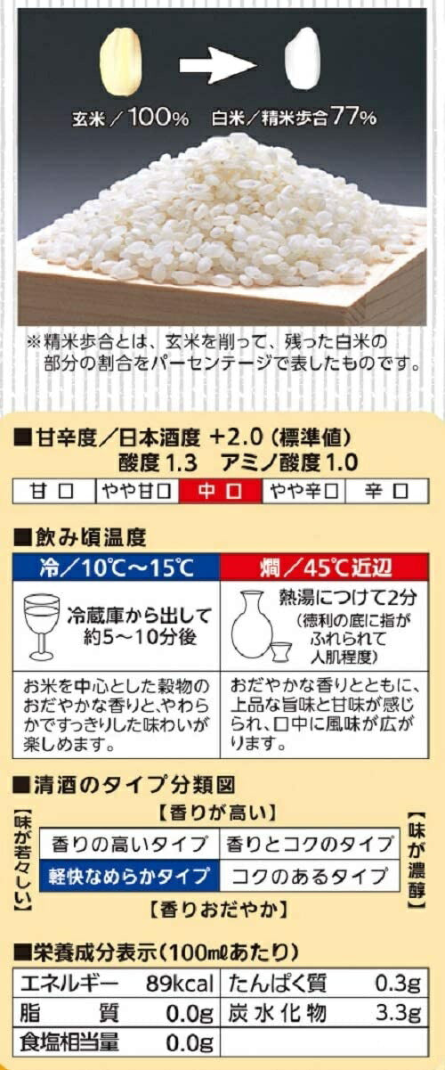 沢の鶴 和のさけ パック 2000ml 2L 1本【ご注文は12本まで同梱可能】
