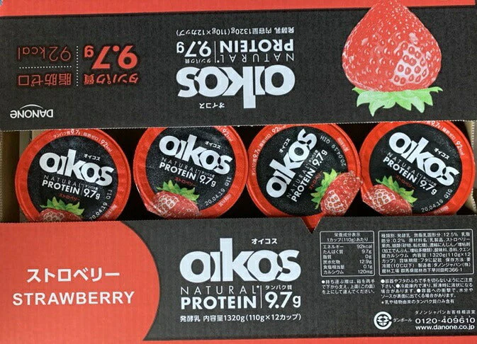 【ストロベリー】送料無料【DANONE】ダノン　オイコス　ヨーグルト　110g×12個（冷蔵品）【コストコ通販】＃8