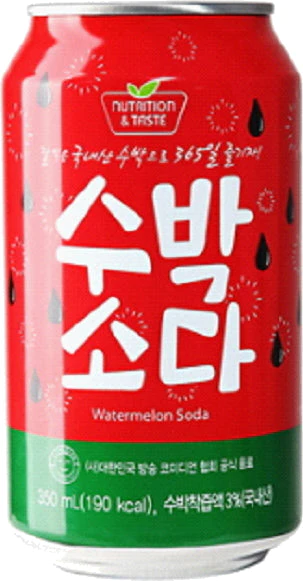 スイカソーダ 350ml x 24本（1ケース）/韓国（在庫限りで販売終了）【エコ得】