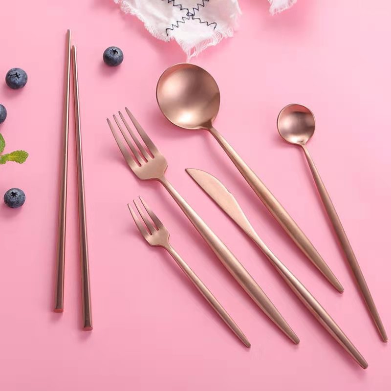 cesa beams カトラリー カトラリーセット オリジナル6点セット 【フラミンゴピンクゴールド】スプーン フォーク ナイフ コーヒースプーン ケーキフォーク お箸 (/e桃金中6/)