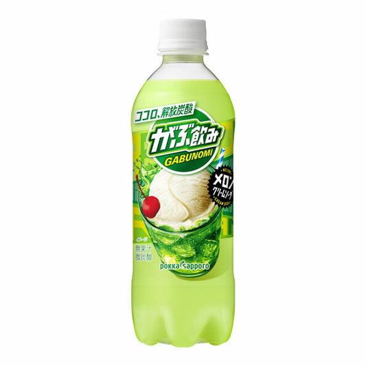 【送料無料】ポッカサッポロ がぶ飲みメロンクリームソーダ 500ml×2ケース/48本
