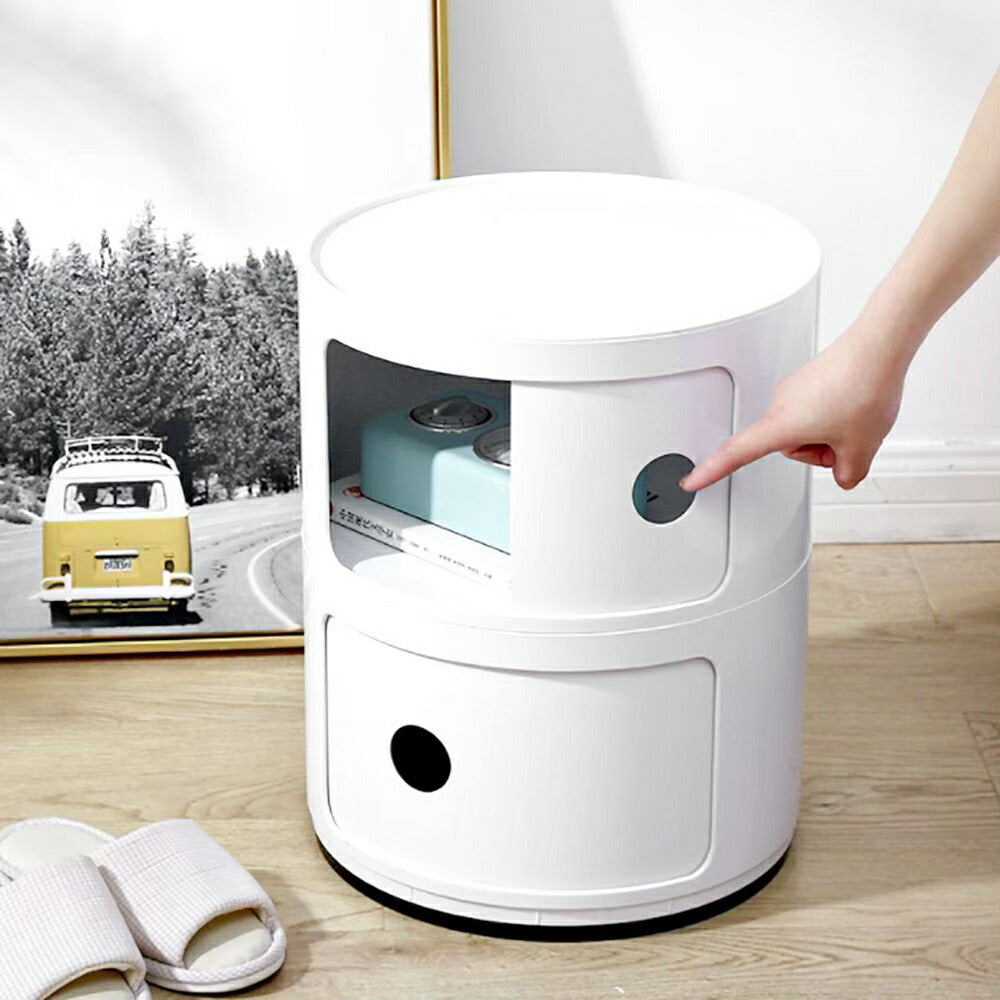 【人気商品】収納ボックス コンポニビリ リプロダクト 2段 収納 ホワイト プラスチック収納 収納BOX 円柱ラック リビングラック ラック キャビネット リビング 収納 デザイナーズ デザイナーズ家具 北欧 インテリア おしゃれ 玄関 かわいい