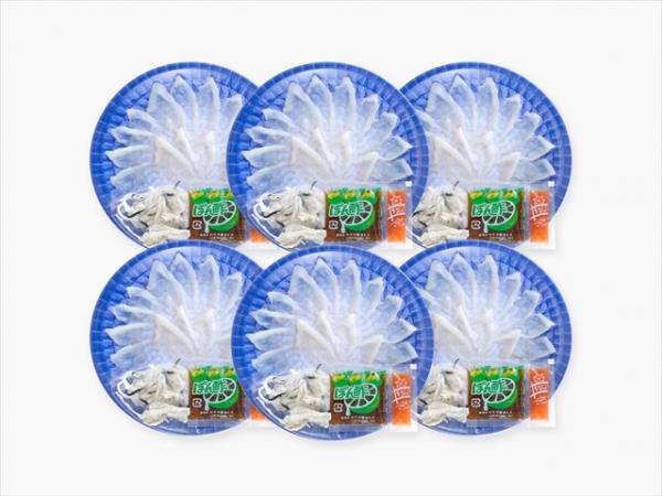 とらふぐ刺身6皿セット(約6人前)