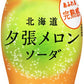 【送料無料】ポッカサッポロ 北海道夕張メロンソーダ 420ml×1ケース/24本