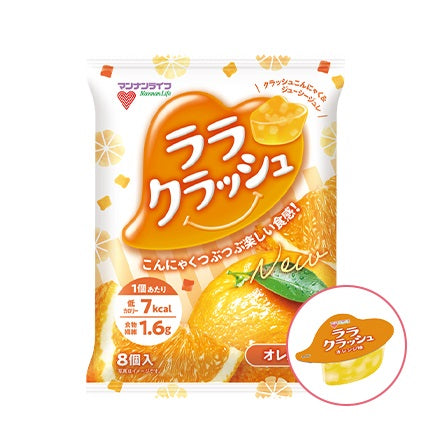 【送料無料】マンナンライフ ララクラッシュ オレンジ味 24g×8個入×3箱(36袋)