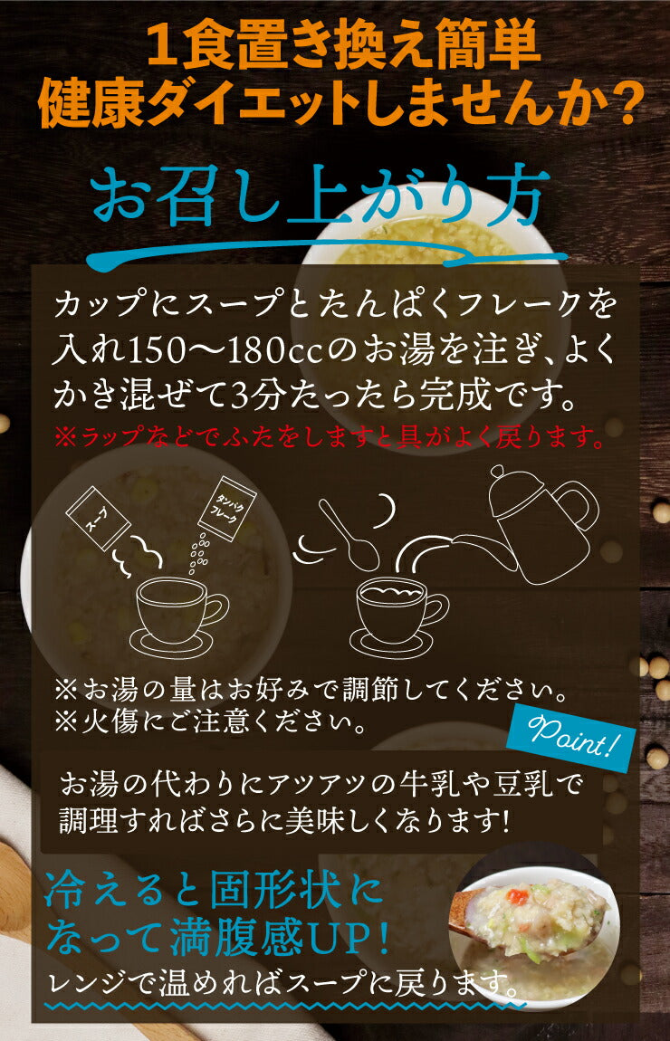 【まとめ買いが超お得】プロテインダイエットリゾット18食 コーンスープ クラムチャウダー 野菜ポタージュ