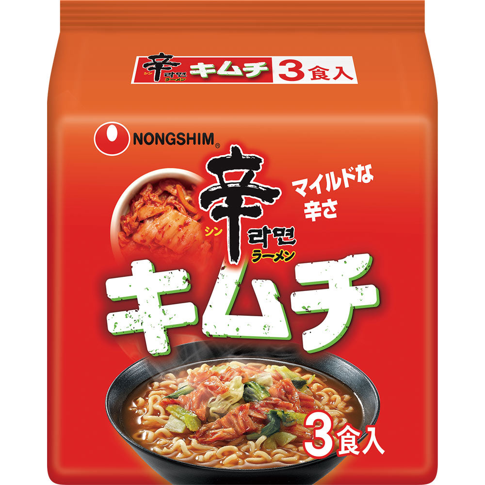 【送料無料】農心 辛ラーメン キムチ 袋麺 (3食入)×12個