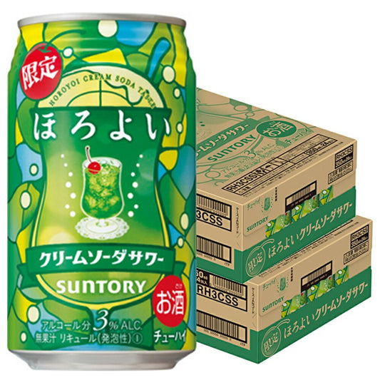 【送料無料】サントリー ほろよい クリームソーダサワー 350ml×48本【北海道・沖縄県・東北・四国・九州地方は必ず送料が掛かります】