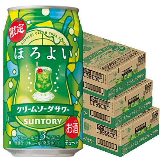 【送料無料】サントリー ほろよい クリームソーダサワー 350ml×3ケース/72本【北海道・沖縄県・東北・四国・九州地方は必ず送料がかかります】