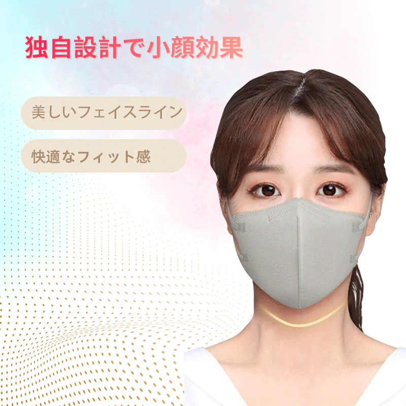 マスク　【ノーズワイヤー入り：オレンジピンク】おしゃれ　耳紐同色　50枚　小顔 大人用　不織布 3D 男女兼用