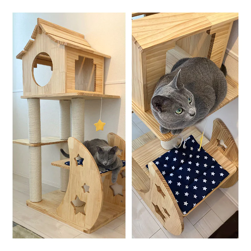 ねこぞく 木製 ムーン(Moon) YL-3