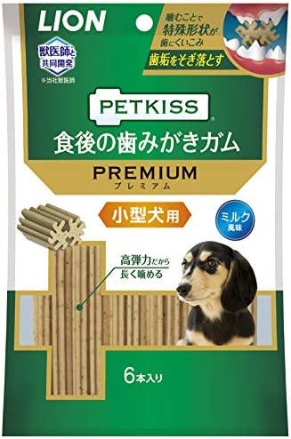 ライオン (LION) ペットキッス (PETKISS) 犬用おやつ 食後の歯みがきガム プレミアム 6本入