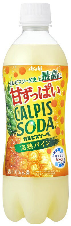 【送料無料】アサヒ カルピスソーダ（Ｒ）完熟パイン 500ml×2ケース/48本