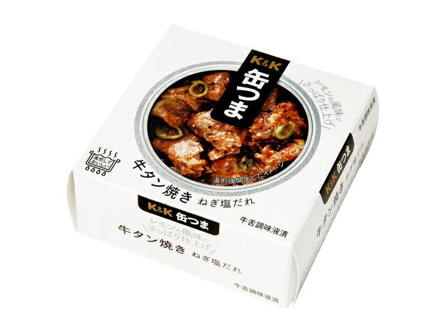 【送料無料】K&K 缶つま 牛タン焼き ねぎ塩だれ 60g×24個