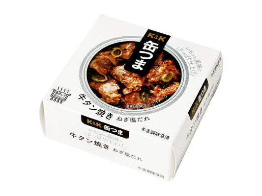 【送料無料】K&K 缶つま 牛タン焼き ねぎ塩だれ 60g×24個