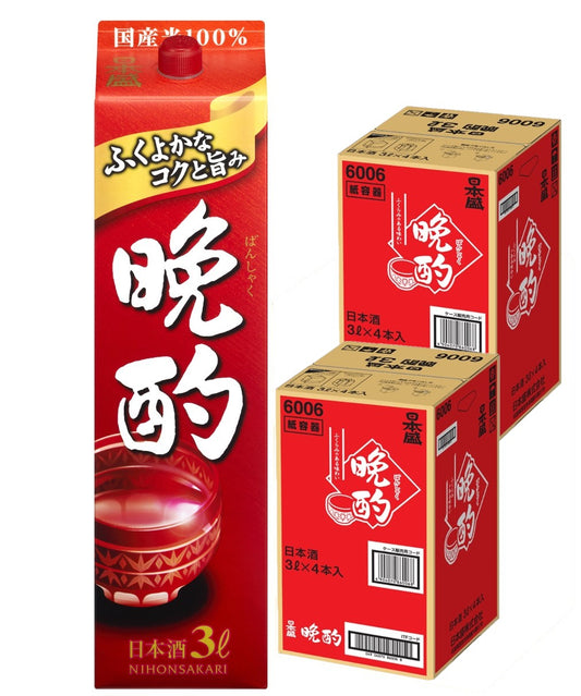 【送料無料】日本盛 晩酌 3000ml 3L×2ケース/8本【北海道・沖縄県・東北・四国・九州地方は必ず送料がかかります】