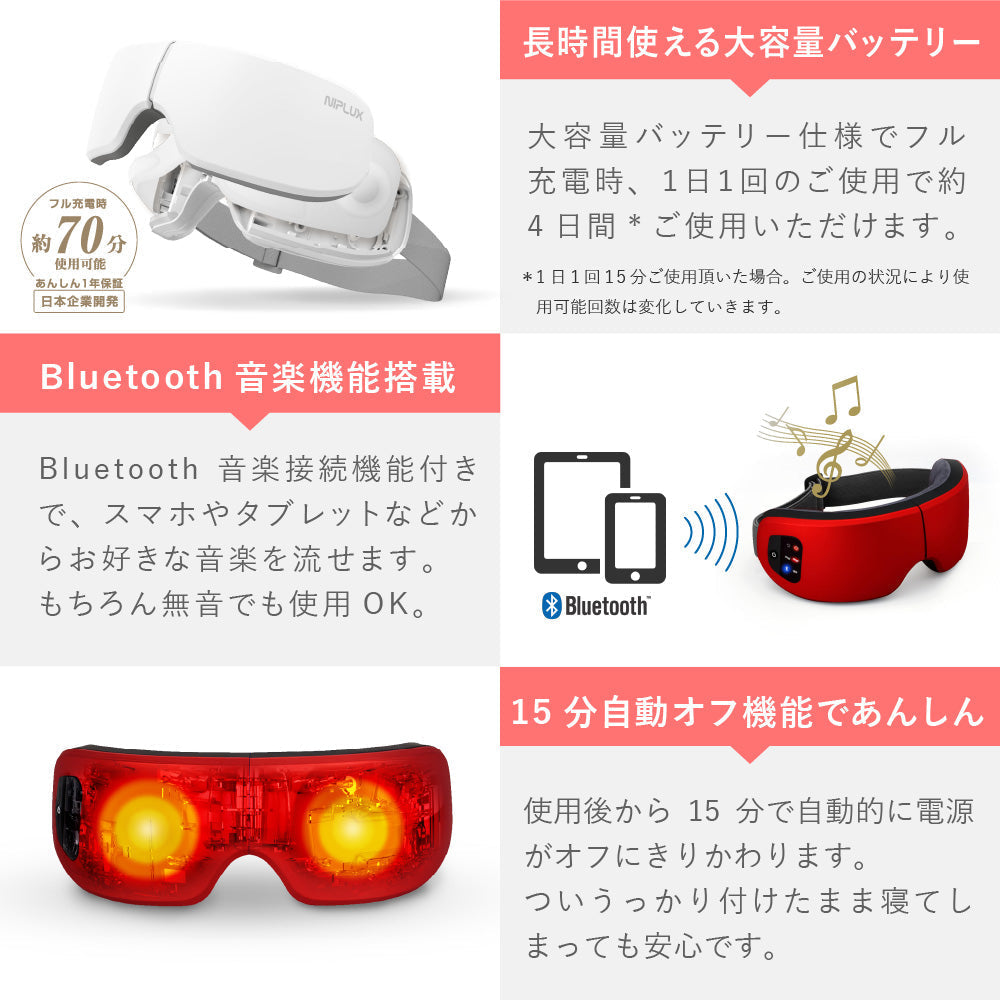 NIPLUX EYE RELAX （レッド）アイリラックス アイケア 目元ケア 目元エステ 温熱