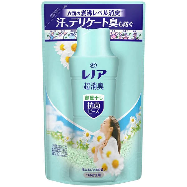 【嬉しいおまけ付き！】 レノア 超消臭 抗菌ビーズ 部屋干しDX 花とおひさまの香り 詰め替え 430ml